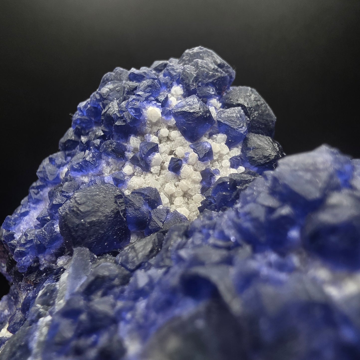 Blue Fluorite on Quartz - Inner Mongolia