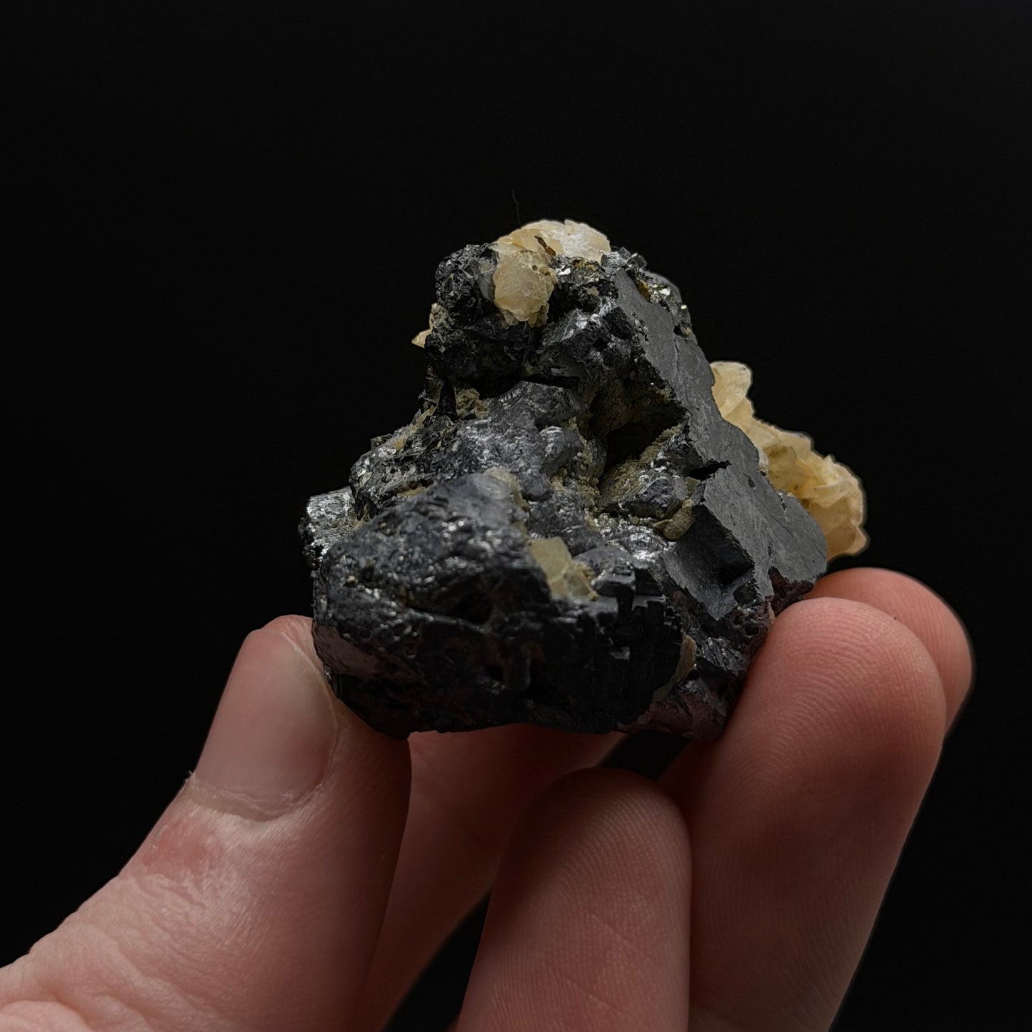 Calcite on Galena - Dalnegorsk, Russia
