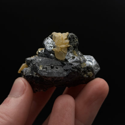 Calcite on Galena - Dalnegorsk, Russia