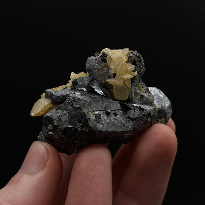 Calcite on Galena - Dalnegorsk, Russia