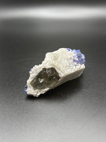 Fluorite on Quartz - Inner Mongolia