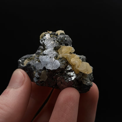 Calcite on Galena - Dalnegorsk, Russia