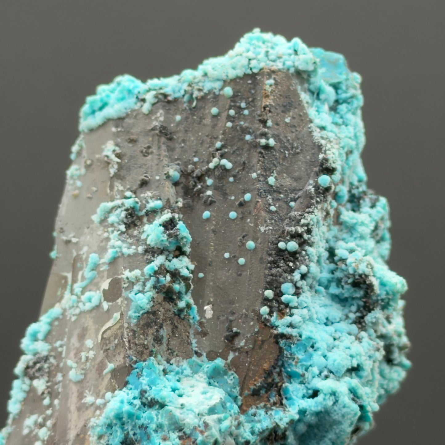 Chrysocolla on Quartz - Tentadora Mine, Peru