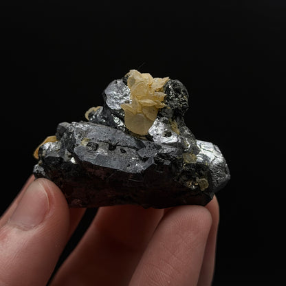 Calcite on Galena - Dalnegorsk, Russia