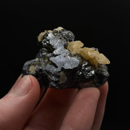 Calcite on Galena - Dalnegorsk, Russia