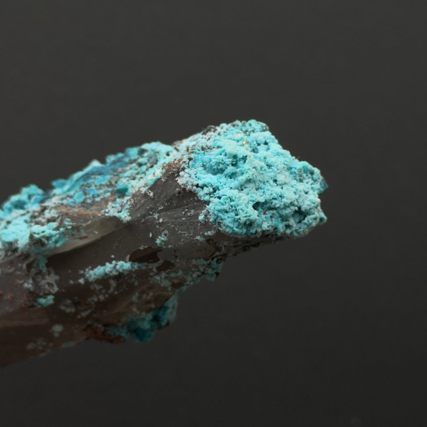 Chrysocolla on Quartz - Tentadora Mine, Peru