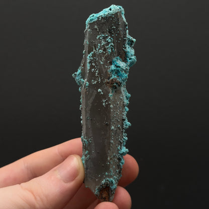 Chrysocolla on Quartz - Tentadora Mine, Peru