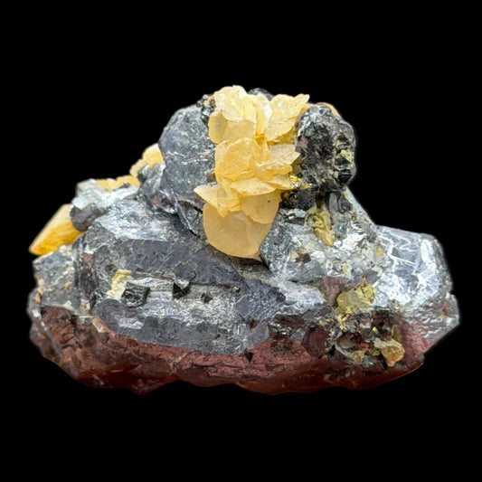 Calcite on Galena - Dalnegorsk, Russia
