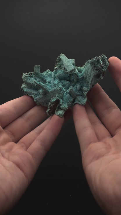 Chrysocolla pseudomorph after Gypsum - DRC