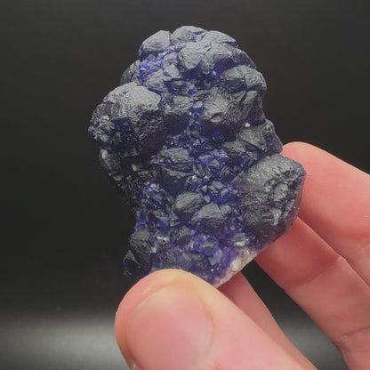 Blue Fluorite on Quartz - Inner Mongolia
