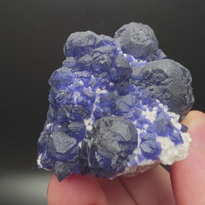 Blue Fluorite on Quartz - Inner Mongolia