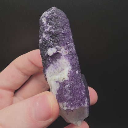 Purple Fluorite on Quartz - Inner Mongolia