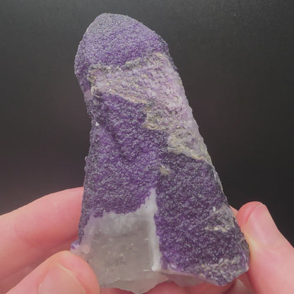 Purple Fluorite on Quartz - Inner Mongolia