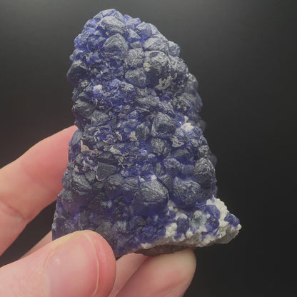 Blue Fluorite on Quartz - Inner Mongolia