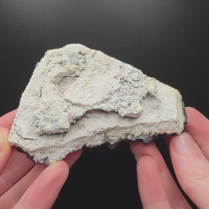 Blue Fluorite on Quartz - Inner Mongolia