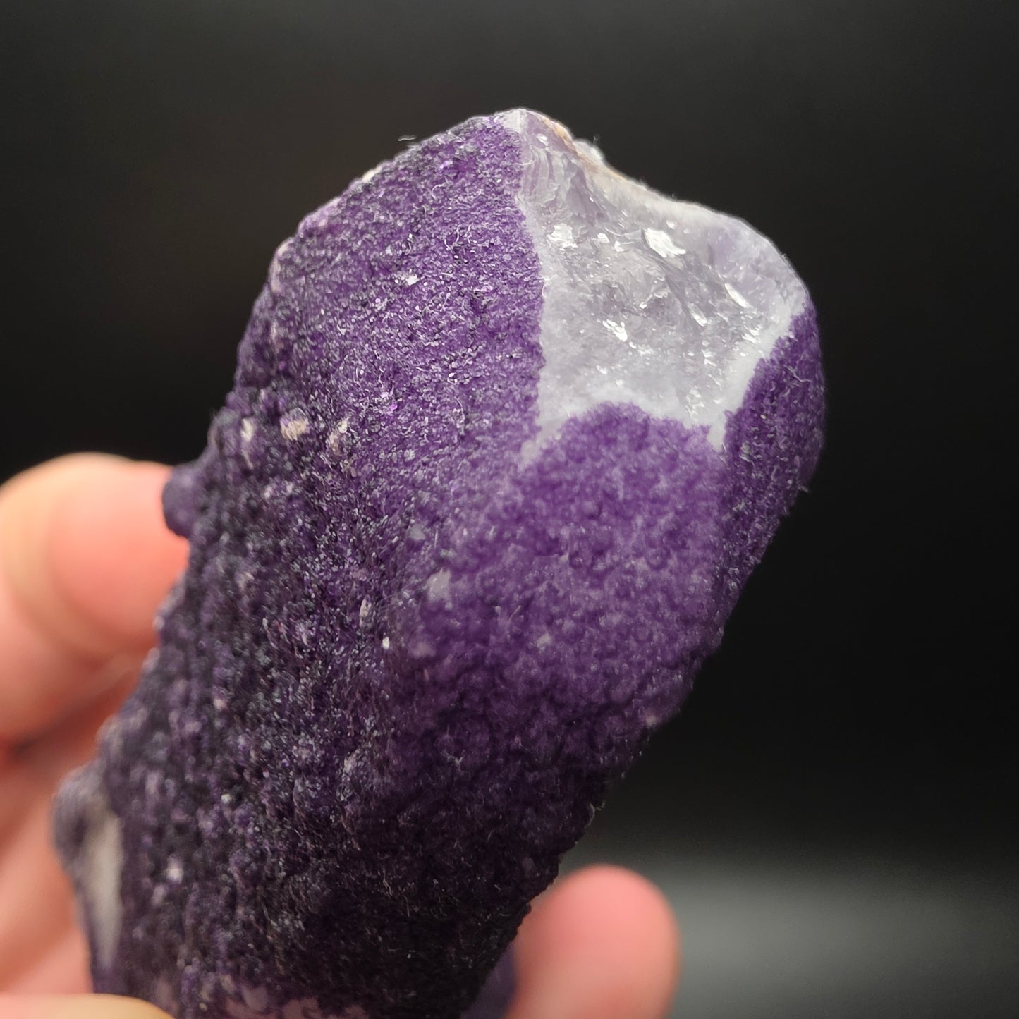Purple Fluorite on Quartz - Inner Mongolia