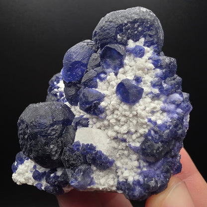 Blue Fluorite on Quartz - Inner Mongolia
