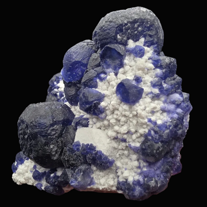 Blue Fluorite on Quartz - Inner Mongolia