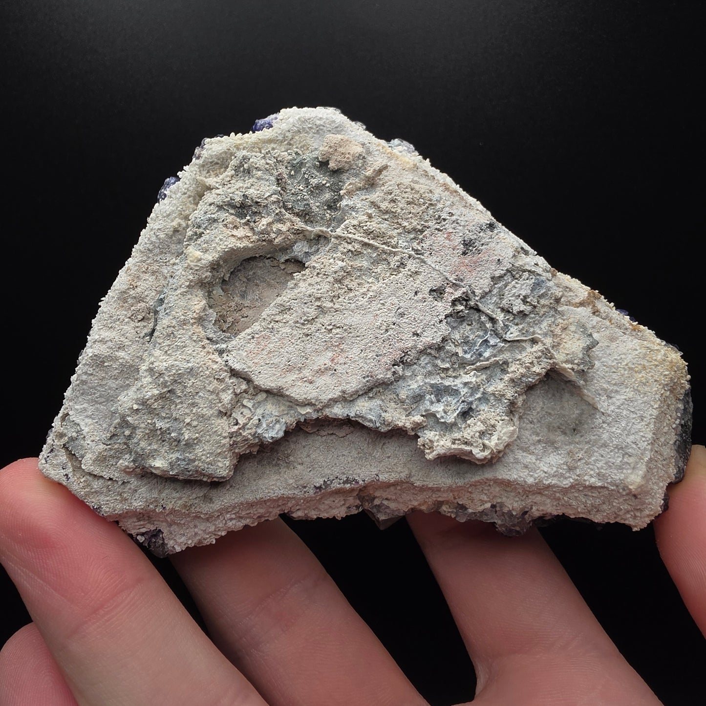 Blue Fluorite on Quartz - Inner Mongolia