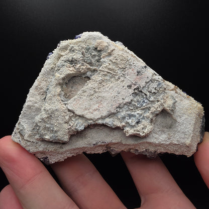 Blue Fluorite on Quartz - Inner Mongolia