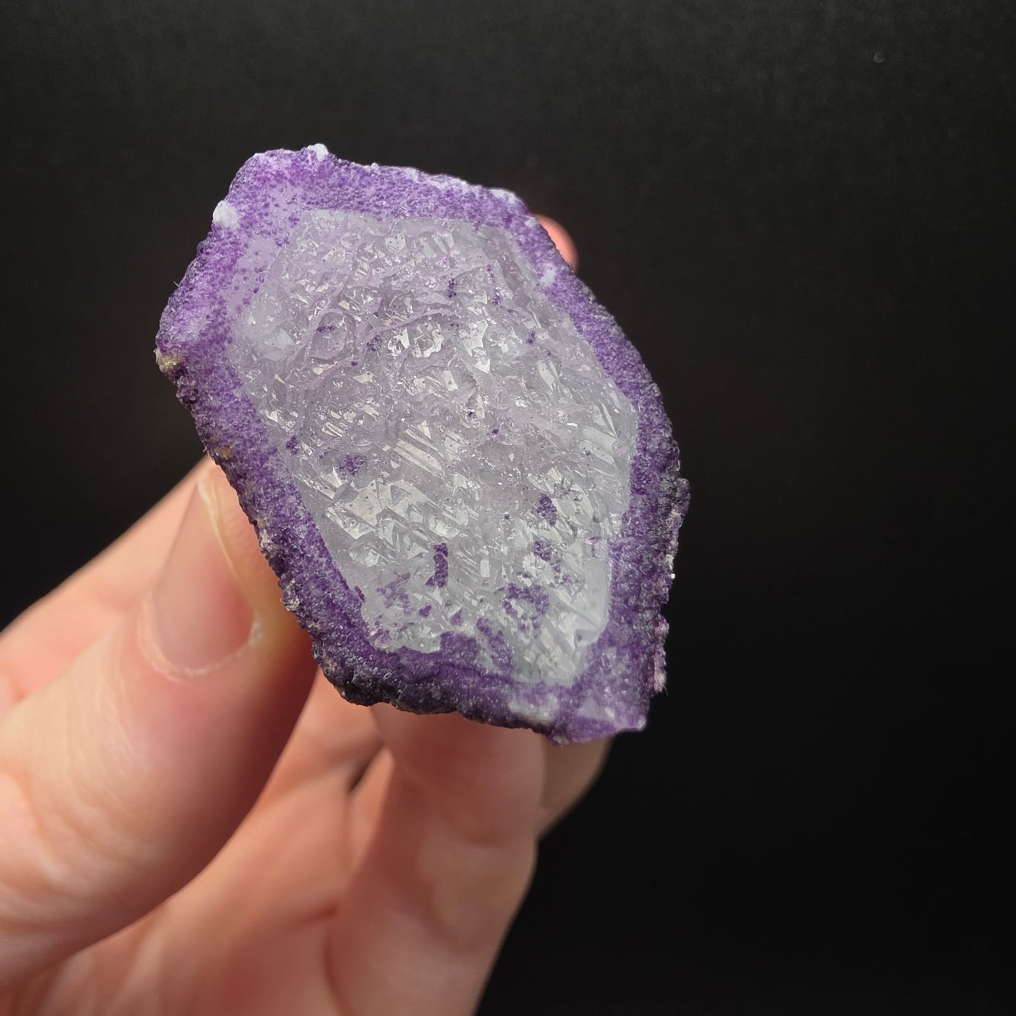 Purple Fluorite on Quartz - Inner Mongolia