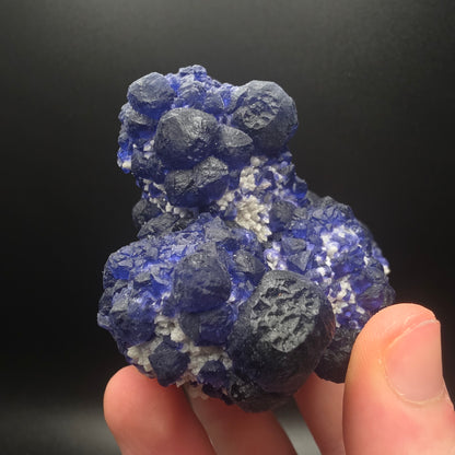 Blue Fluorite on Quartz - Inner Mongolia