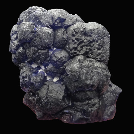 Blue Fluorite on Quartz - Inner Mongolia