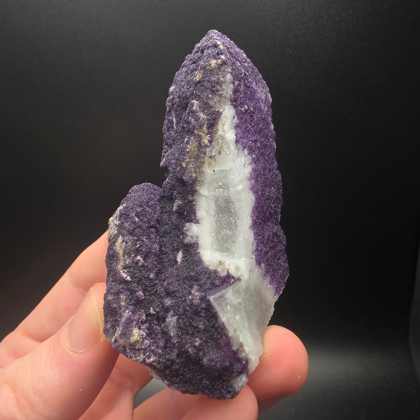 Purple Fluorite on Quartz - Inner Mongolia