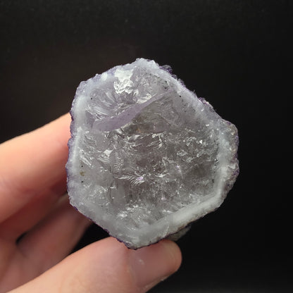 Purple Fluorite on Quartz - Inner Mongolia