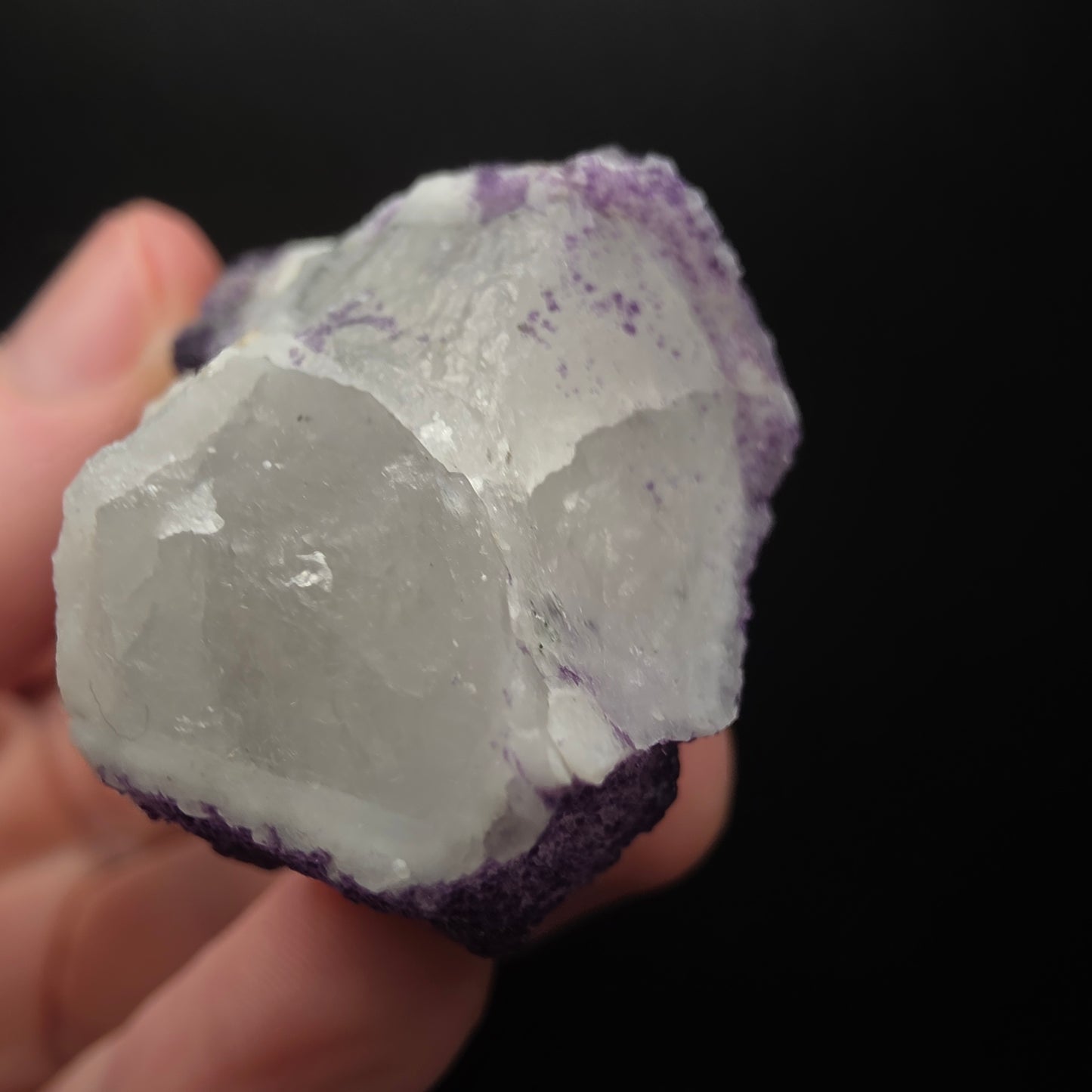 Purple Fluorite on Quartz - Inner Mongolia