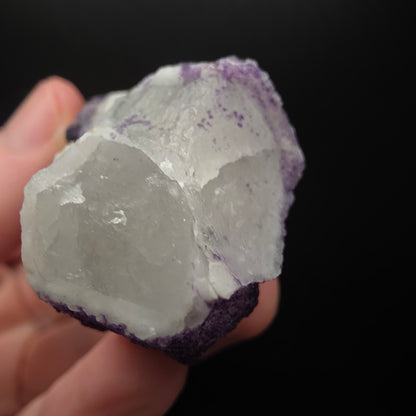 Purple Fluorite on Quartz - Inner Mongolia