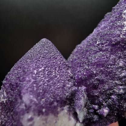 Purple Fluorite on Quartz - Inner Mongolia