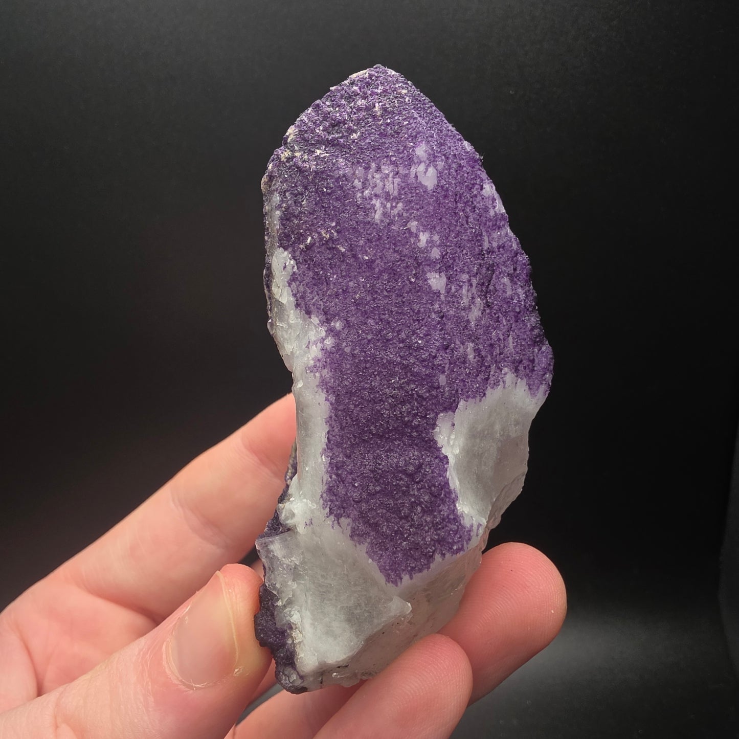 Purple Fluorite on Quartz - Inner Mongolia