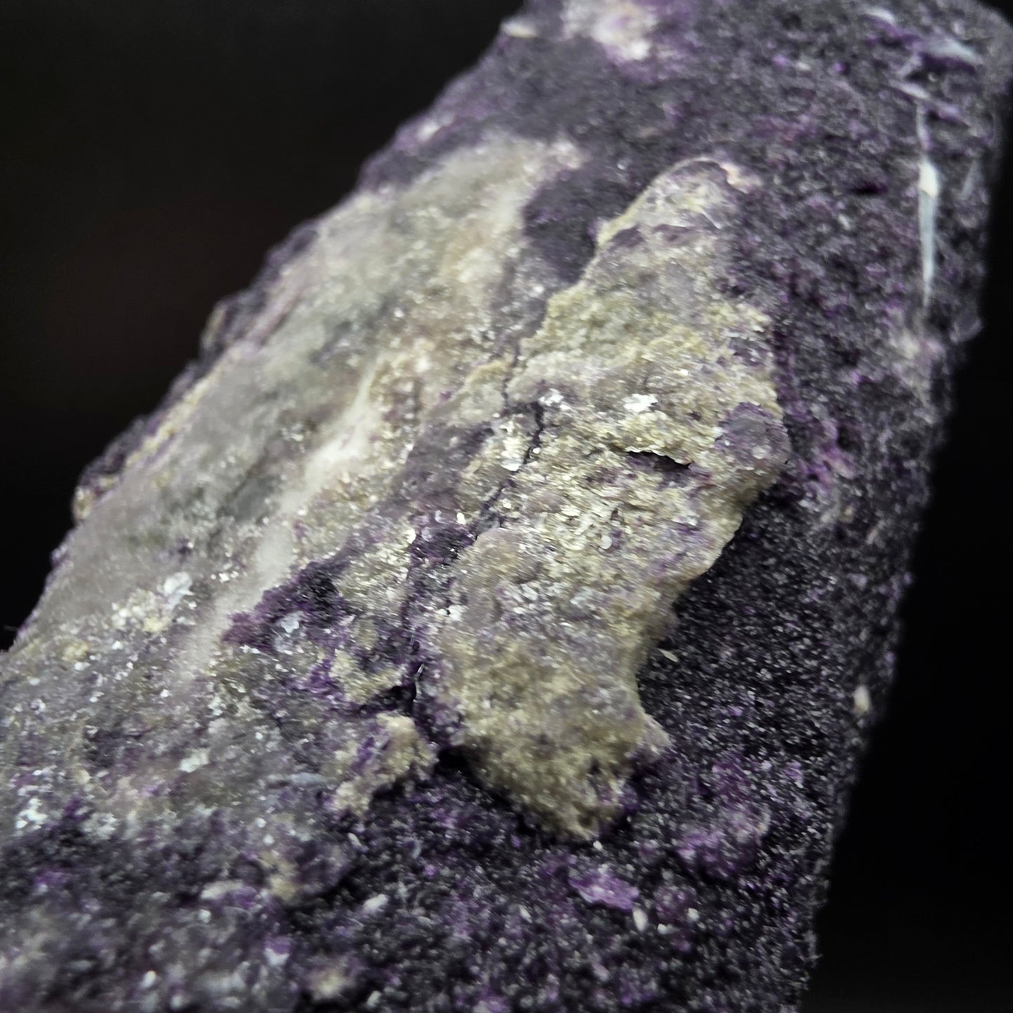 Purple Fluorite on Quartz - Inner Mongolia