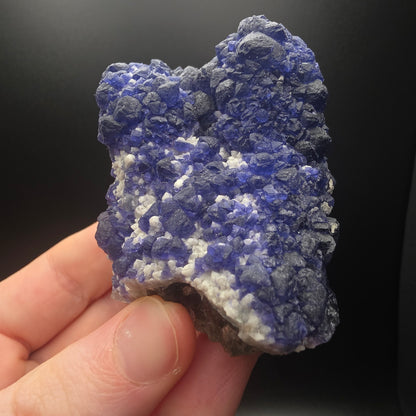 Blue Fluorite on Quartz - Inner Mongolia