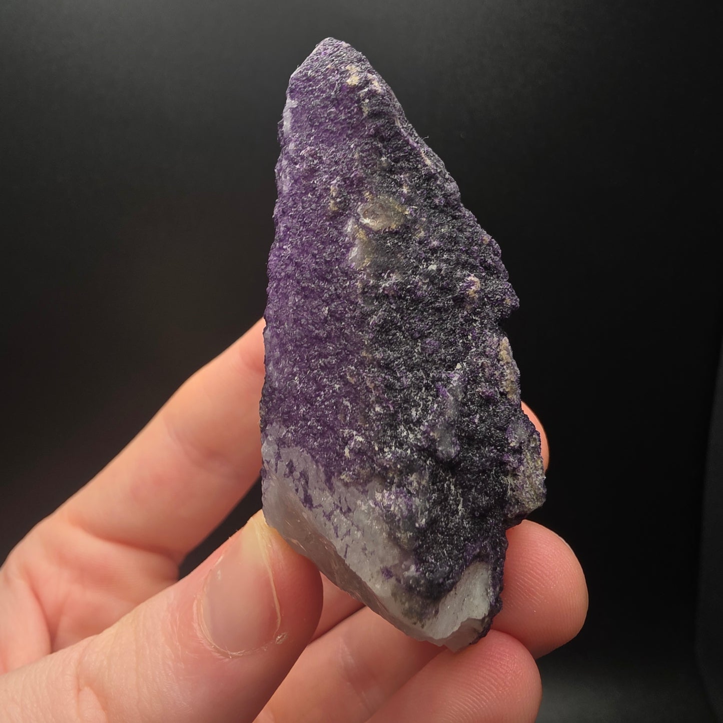 Purple Fluorite on Quartz - Inner Mongolia
