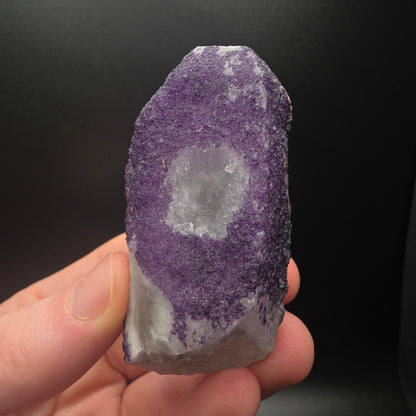 Purple Fluorite on Quartz - Inner Mongolia