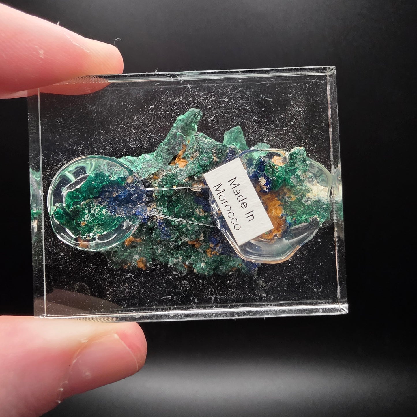 Malachite after Azurite - Morocco