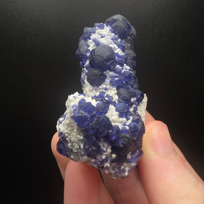 Blue Fluorite on Quartz - Inner Mongolia