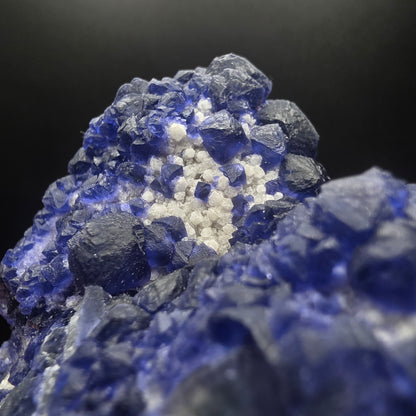 Blue Fluorite on Quartz - Inner Mongolia