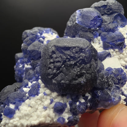 Blue Fluorite on Quartz - Inner Mongolia