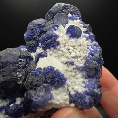 Blue Fluorite on Quartz - Inner Mongolia