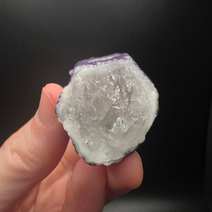 Purple Fluorite on Quartz - Inner Mongolia