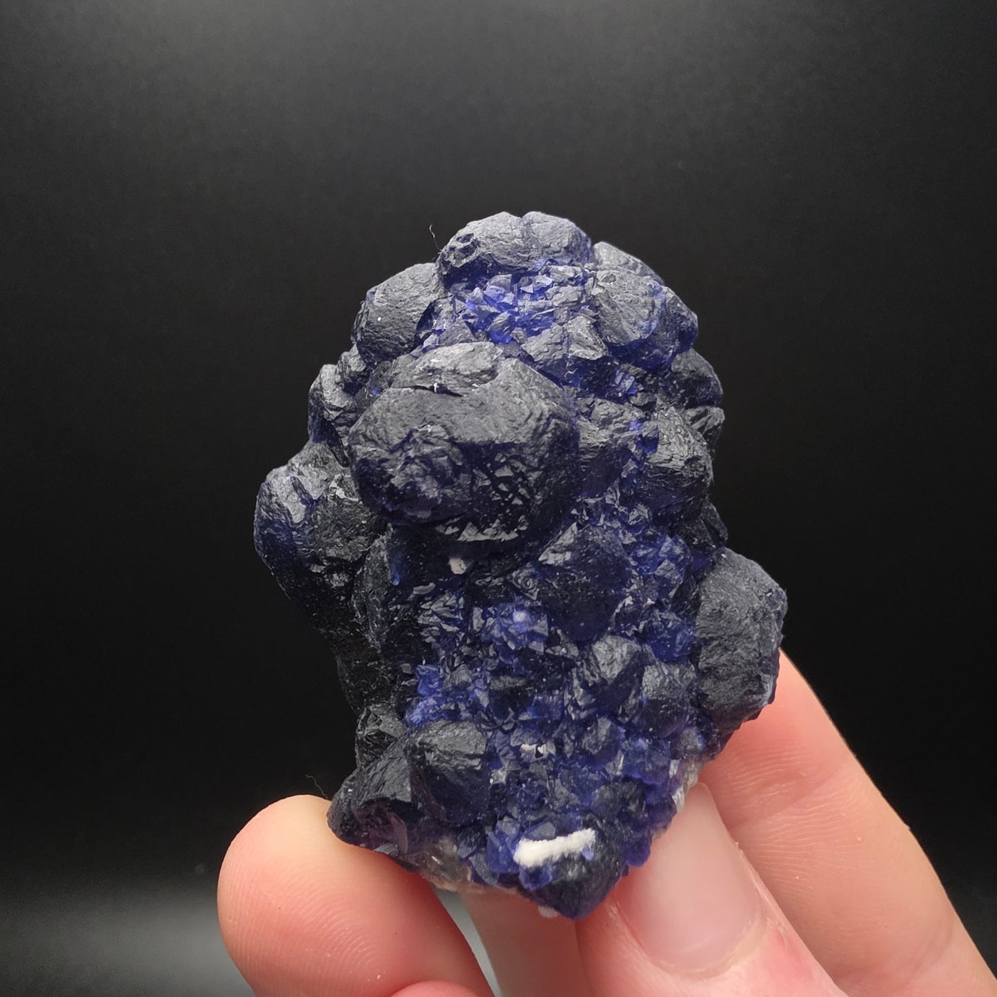 Blue Fluorite on Quartz - Inner Mongolia