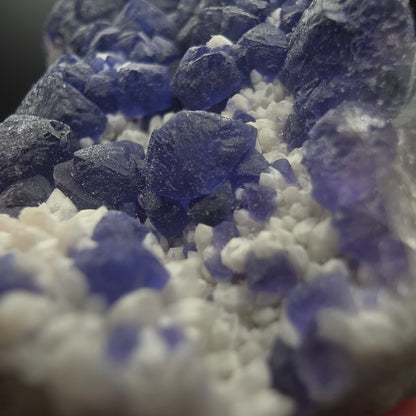 Blue Fluorite on Quartz - Inner Mongolia