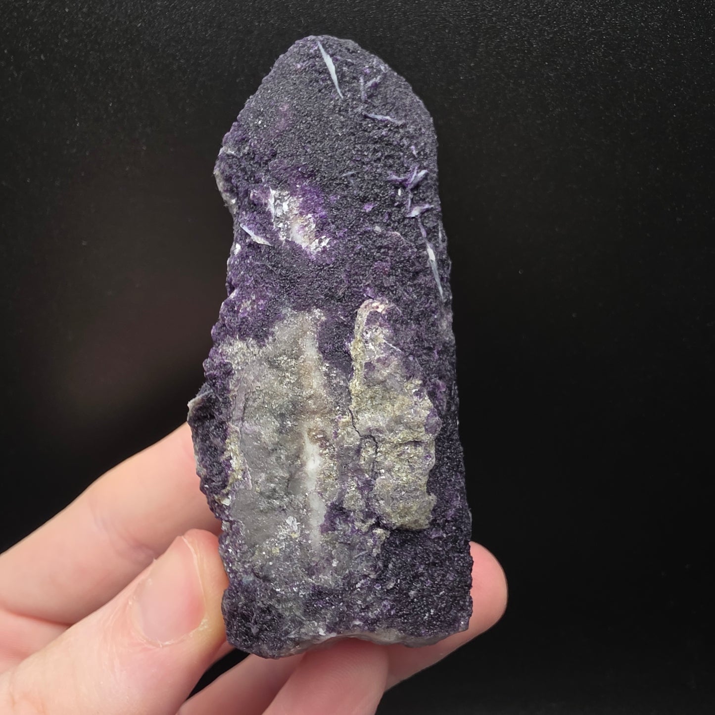 Purple Fluorite on Quartz - Inner Mongolia