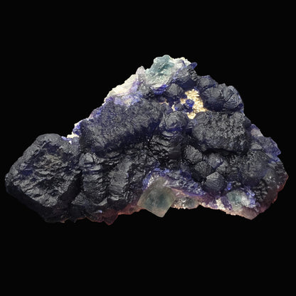 Blue Fluorite on Quartz - Inner Mongolia