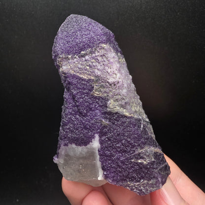 Purple Fluorite on Quartz - Inner Mongolia