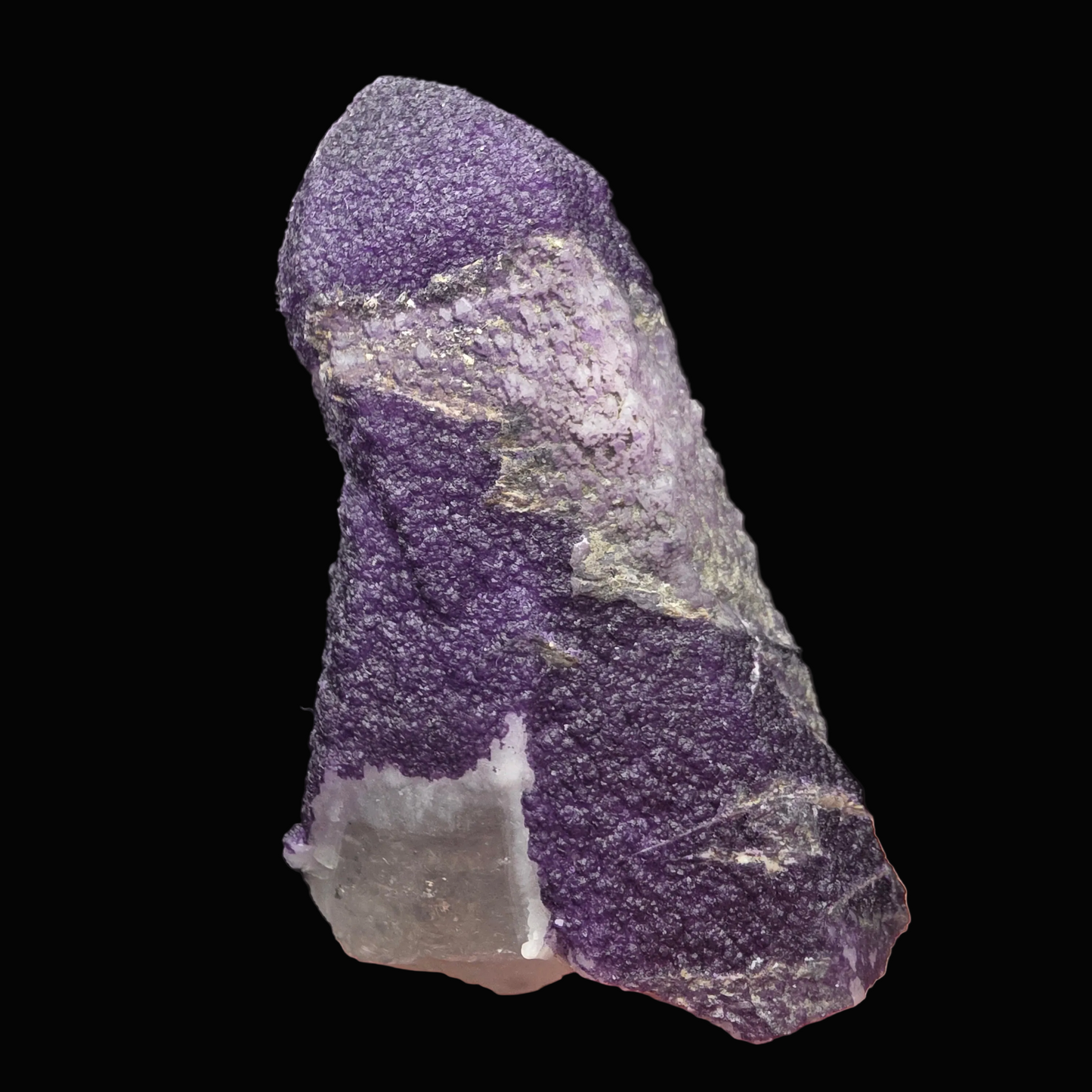 Purple Fluorite on Quartz - Inner Mongolia