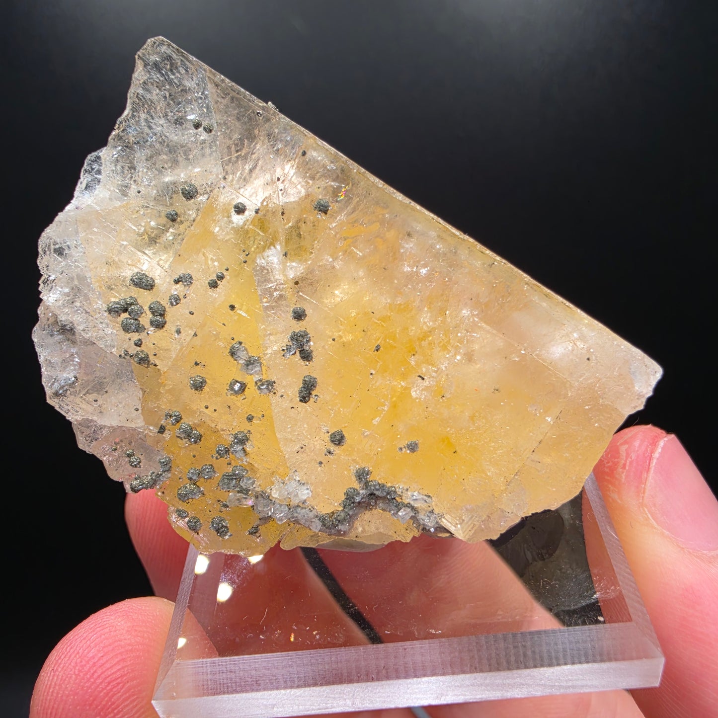 Fluorite with Chalcopyrite - Morocco